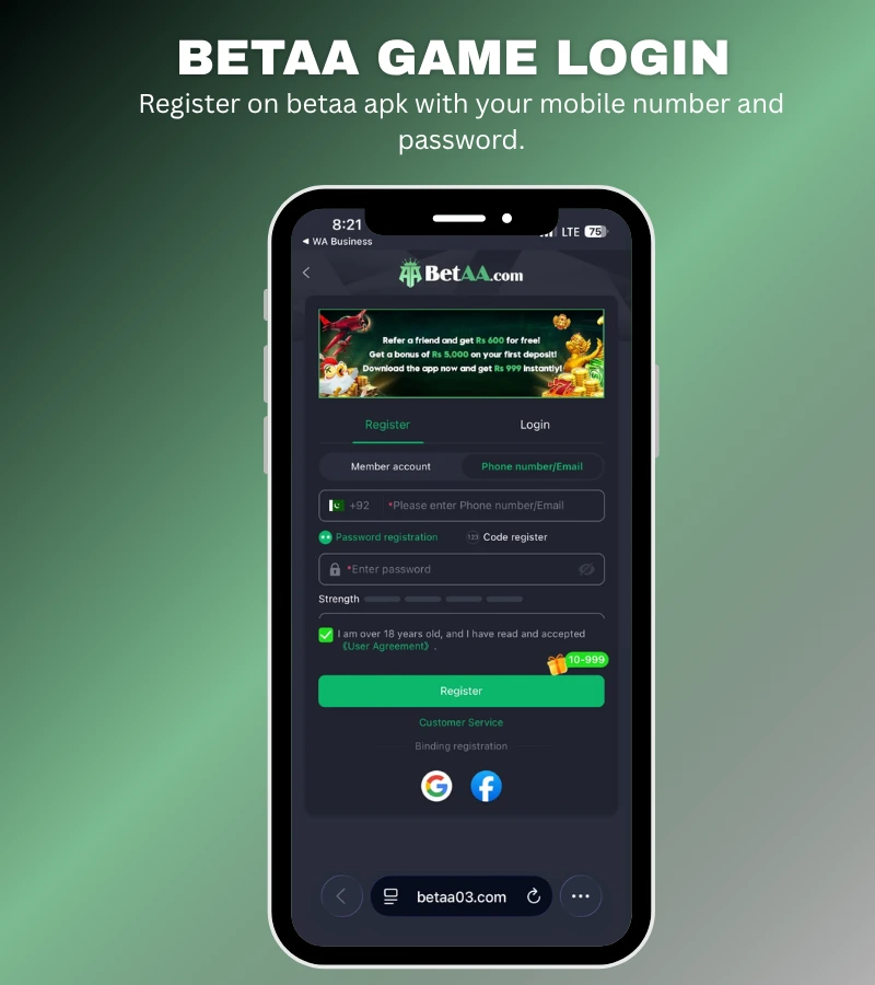 BETAA game LOGIN