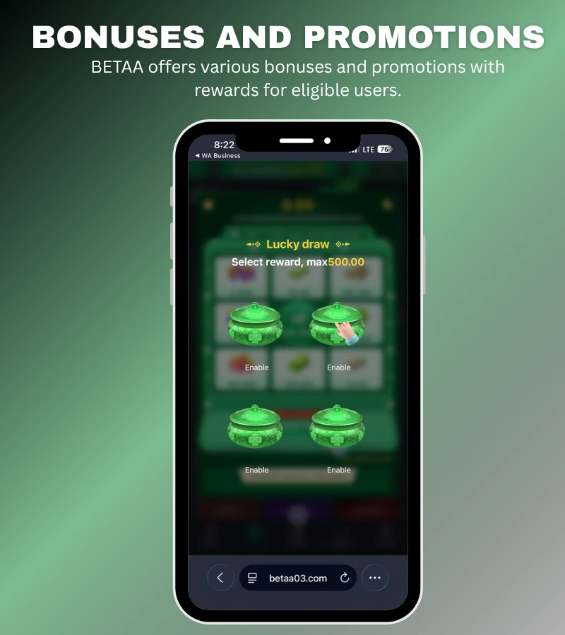 BetAA Game Bonuses